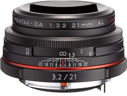 [New] PENTAX Limited Lens Thin Wide-angle single focus lens HD PENTAX-DA21MMF3.2al Limited Black K Mount APS-C Size 21410