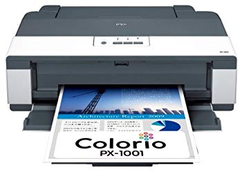 【中古】EPSON Colorio インクジェットプリンター PX-1001 A3ノビ対応 CD/DVDレーベルプリント対応 4色顔料インク