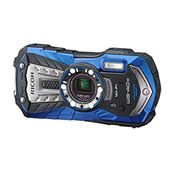 [Used] RICOH Waterproof Digital Camera RICOH WG-40W Blue Waterproof 14m Shock 1.6m Cold resistance-10 degrees RICOH WG-40W BL 04693