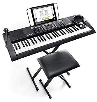 [Used] ALESIS Electronic Keyboard 61 Keyboard Beginner Set [With headphones, microphone, stand, bench, AC adapter] Melody61 mkii