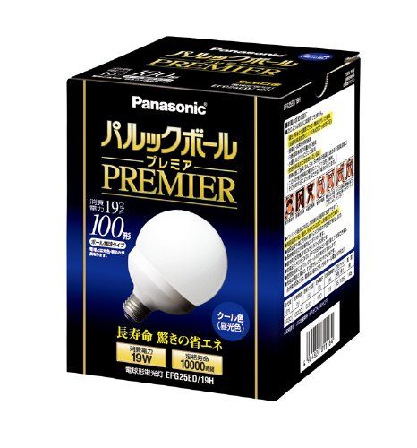 [New] Panasonic Park Ball Premier G25 Type Cool Color Light Bulb 100 Type E26 Original 1230 LM EFG25ED19H