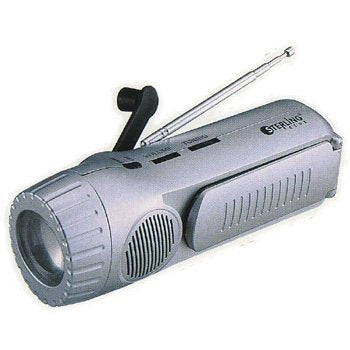 [Used] (Unused / Unopened) Sterling Club (Stirling Club) Dynamo LED Lantern Radio Silver 5624