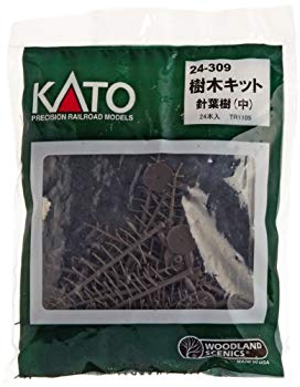 【中古】(未使用･未開封品)　KATO 樹木キット針葉樹 中 24本入 TR1105 24-309 ジオラマ用品