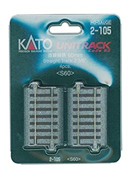 【中古】(未使用･未開封品)　KATO HOゲージ 直線線路 60mm 4本入 2-105 鉄道模型用品