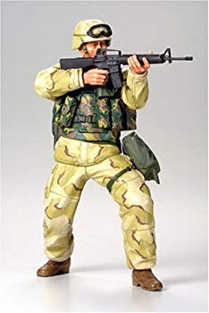 [Used] (Unused/Unopened) Tamiya 1/16 World Figure Series No.08 Current American Army Infantry Dessert Uniform Plastic Model 36308