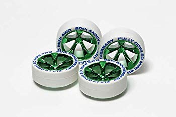 [Used] (Unused / Unopened) Mini 4WD Parts Full Cowl Mini 4WD 20th Anniversary White Tire & Green Plating Wheel