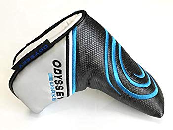 [Used] (Unused/Unopened) [Odyssey genuine putter cover] ODYSSEY WORKS VERSA Limited Color Blade Type Magnet type Black/Silver/Blue