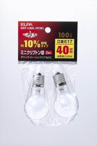 [New] ELPA mini crypton ball 2 pieces GKP-L36H-2P (C) Clear