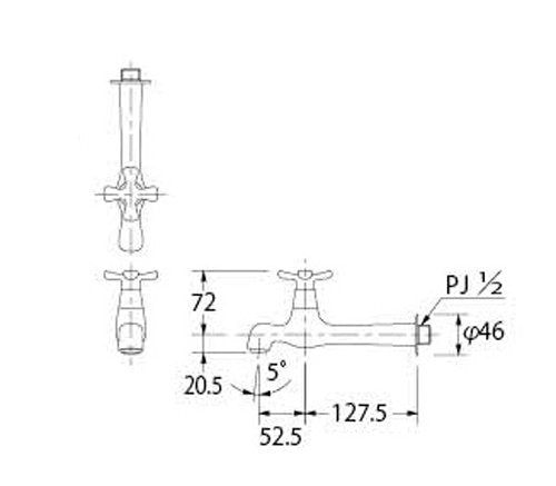 [New] Kakudai Hana Shadow faucet Super Long 702-003-13