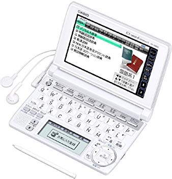 [Used] (Unused/Unopened) CASIO EX-WORD Electronic Dictionary XD-A3800WE White Junior High School Study Model Twin Touch Panel View 130 Content Japanese Literature 300 works/World Literature 100 works