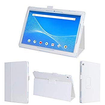 [Used] WISERS touch pen and protective film Lavie Tab E TE410/JAW PC-TE410JAW 10.1 inch NEC tablet case cover [2018 New] White