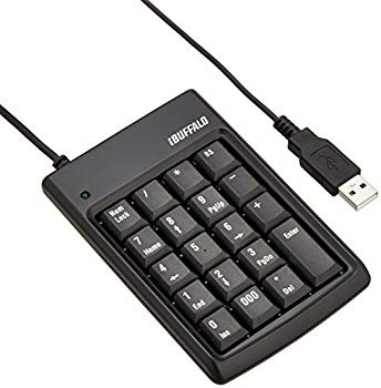 [Used] IBUFFALO numeric keyboard USB connection 16mm pitch black BSTK01BK