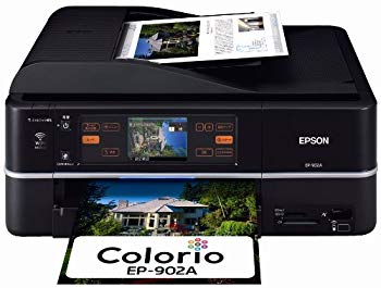 【中古】(未使用･未開封品)　EPSON Colorio インクジェット複合機 EP-902A 有線・無線LAN標準搭載 タッチパネル液晶 前面二段給紙 6色染料インク