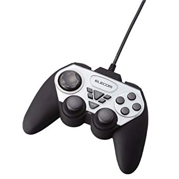 [Used] [2006 model] ELECOM Game Pad USB Connection Vibration with Analog Stick/Refill 12 button JC-U2312FSV