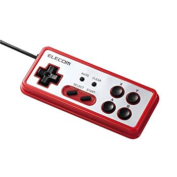 [Used] (Unused / Unopened) [2006 model] ELECOM Game Pad USB Connection I-REVO Recommended Retro style 8 button Red JC-U2208TRD