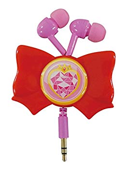 [Used] (Unused / Unopened) Bandai Beautiful Girl Sailor Moon Ribbon Type Rail-type Stereo Earphone Prism Heart Compact SLM-34C