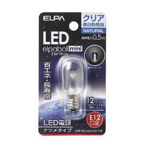 [New] ELPA LED Nuttle Ball E12 Clear Lunch White LDT1CN-G-E12-G105