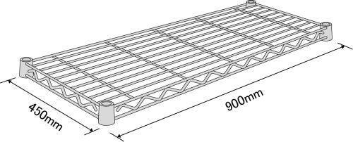 [New] Home Elector Wire Shelf Chrome Type 900mm x 450mm H1836C