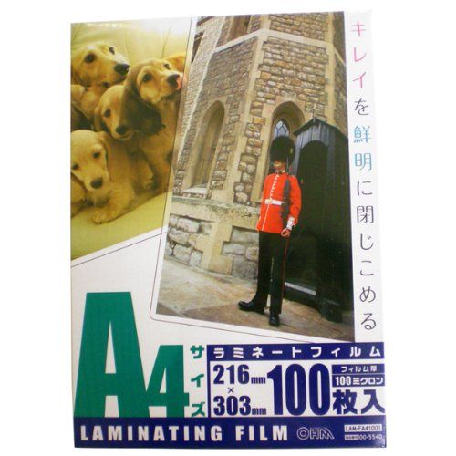 [New] OHM 100 Micron Laminator Film 100 sheets A4 LAM-FA41003