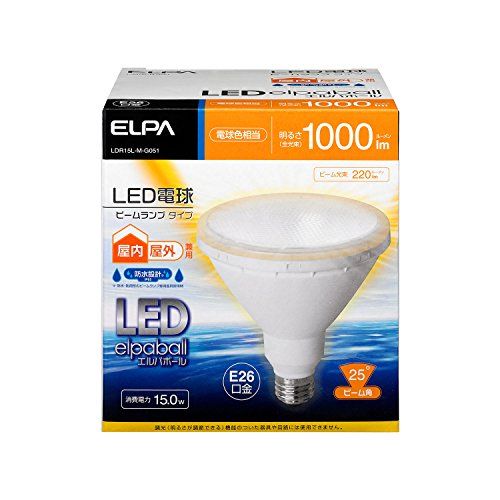 [New] ELPA LED bulb beam spherical type 1000 lumen E26 Light bulb color LDR15L-M-G051