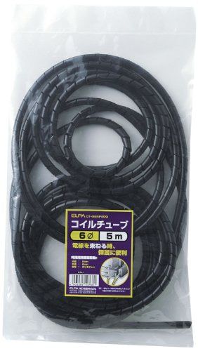 [New] ELPA coil tube φ6mm 5m black CT-0605P (BK)