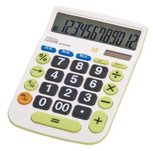 [New] Nakabayashi Calculator 12-digit Large Key M Tax calculation function ECD-8502G