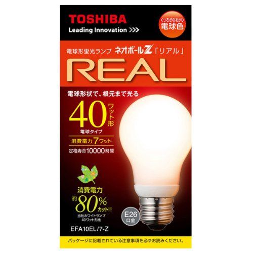 【新品】 東芝 電球形蛍光灯 A10形・電球色ネオボールZリアル EFA10EL/7-Z EFA10EL/7-Z