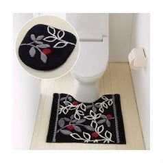 [New] Monotone leaf 2 -piece set (lid cover heating cleaning / toilet mat) XA1948 / XA1950