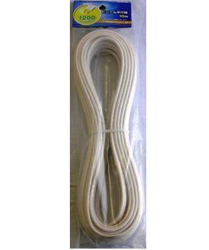 [New] OHM wiring plastic parallel line white 10m 1200W (04-7333)