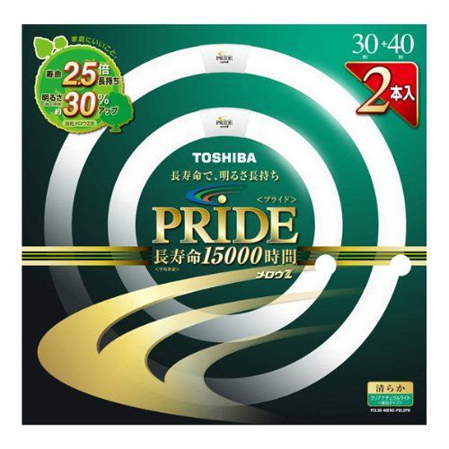 [New] Toshiba Mello Z PRIDE (Pride) Creation "Carrine" 30 type +40 Clear Natural Light (3 wavelength-shaped lunch white type) 2 pieces FCL30-40ENC-PDL2PN