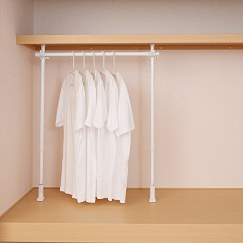 [New] Heian copper industrial industry Stretched stretch closet hanger white width 70 ~ 120cm Height 75 ~ 120cm TCH-60