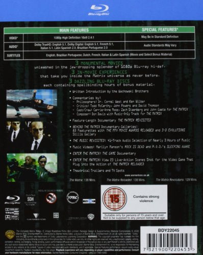[New] THE MATRIX TRILOGY [BLU-RAY] [IMPORT]