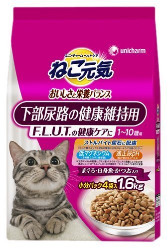 [New] Cat Genki and lower urinary tract For maintaining health 1.6kg with tuna, bonito, white fish from 1 year to 10 years old