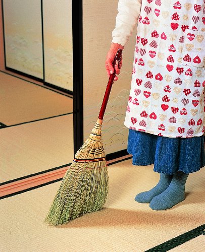 [New] Azuma "Indoor broom for natural materials" Hand -knitting hole specially selected short pattern