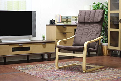 [New] Fuji Trade Relax Chair Slim Brown 84056