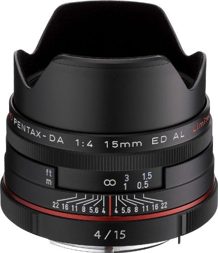 [New] PENTAX Limited Lens Super wide-angle single focus lens HD PENTAX-DA15MMF4ED AL LIMITED Black K mount APS-C size 21470