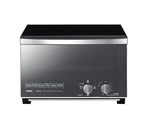 [New] Twinbird Mirror Glass Oven toaster Black TS-D047B