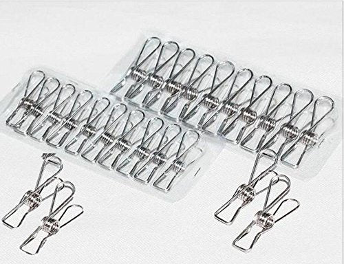 [New] Stainless steel pinch (laundry spin) Set of 24 pieces Durable laundry stainless steel (24 laundry spots)