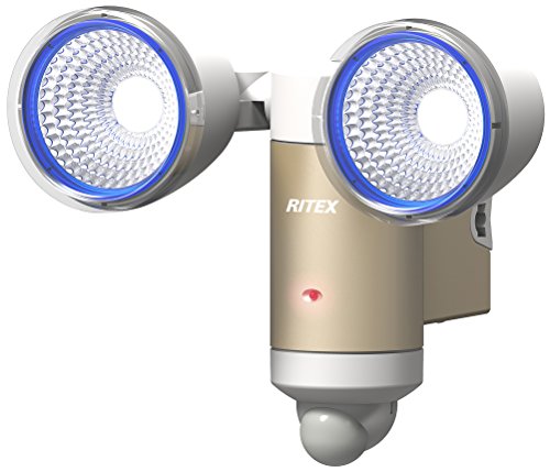 [New] Musashi RITEX LED Sensor Light (3W x 2 lights) "Solar type" Rainproof S-65L with light bulb color lens