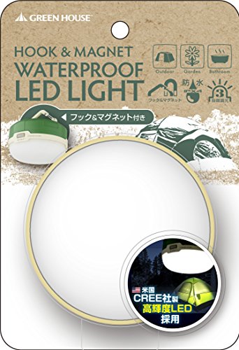 [New] LED waterproof camp light continuous lighting time with a green house hanging hook magnet Approximately 48 hours CREE CREE High-brightness LED Green GH-LED1WPA-GR