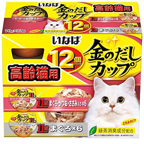 【新品】 金のだし カップ 11歳からのバラエティパック 猫用 70g×12個パック