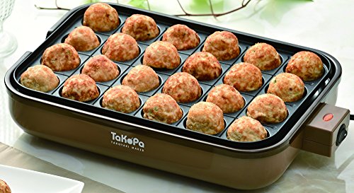 [New] APIX Takoyaki [TAKOPA] 24-hole plane plate recipe brown ATM-024-BR