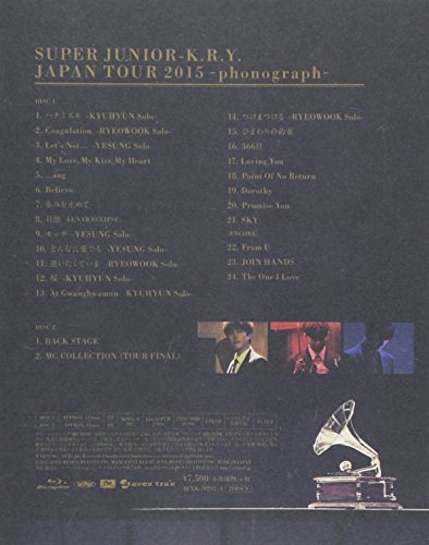 [New] SUPER JUNIOR-K.R.Y. JAPAN TOUR 2015 ~ PhoneGraph ~ (BD2) (Limited edition for first production) [Blu-ray]