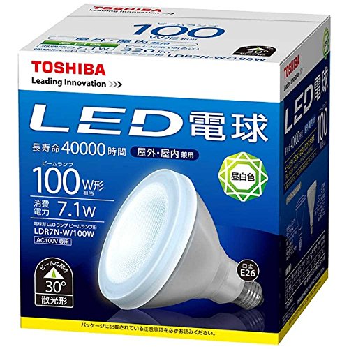 [New] Toshiba Litech LED bulb beam lamp type Lunch White 100W LDR7N-W/100W