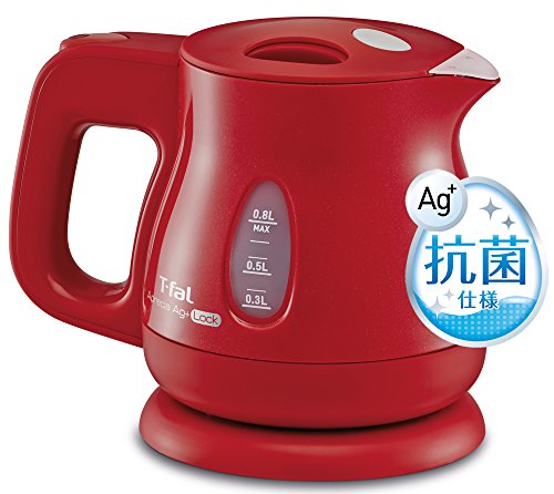 [New] Tiffar Electric Kettle 0.8L Applesia Azie Plus Rock antibacterial (AG+) & Compact Ruby Red KO4305JP